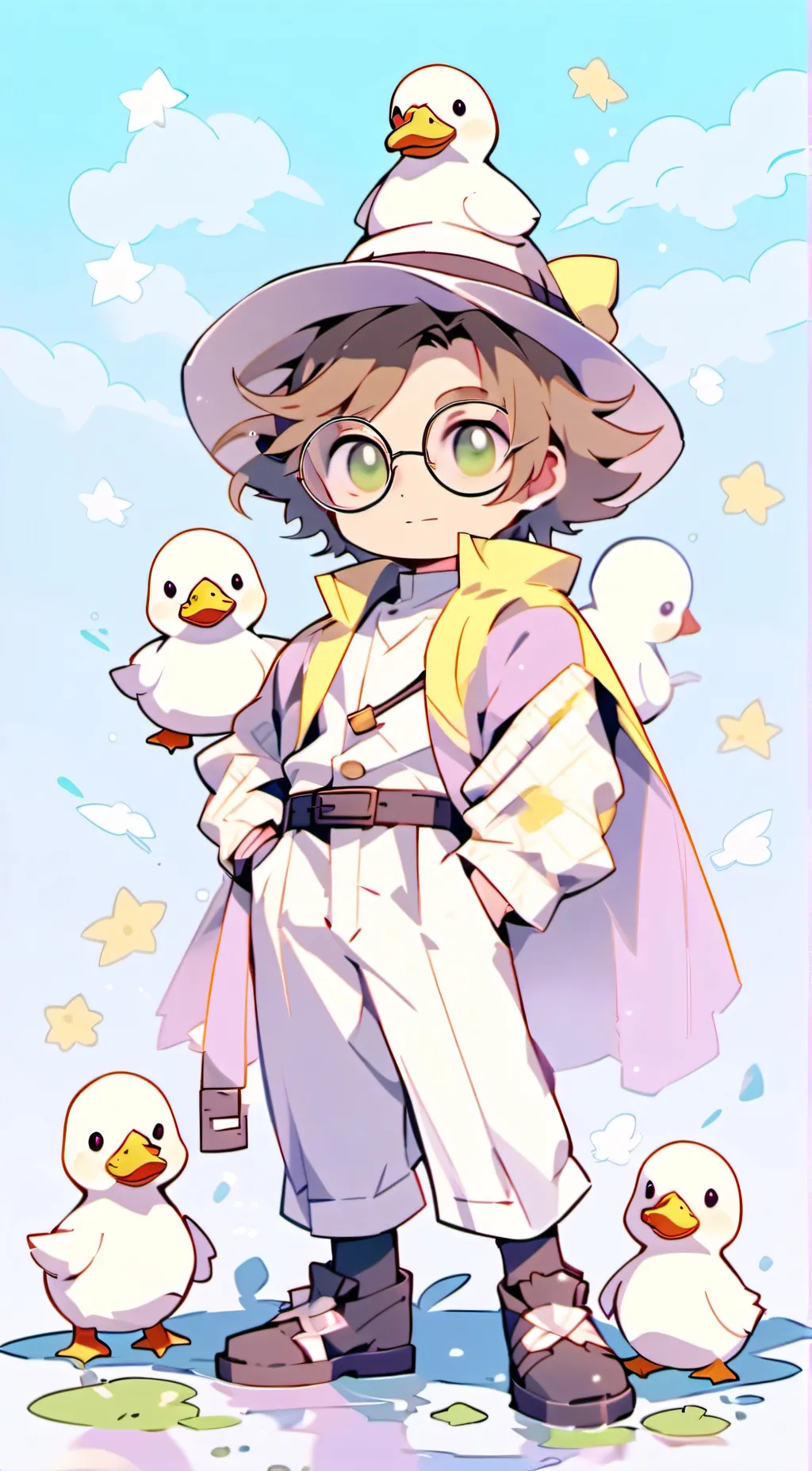 ai character: Ducky. background