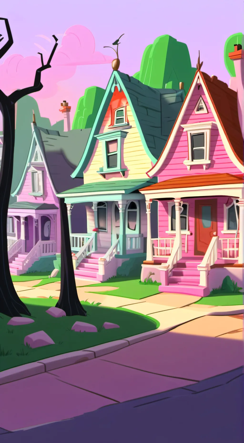 ai character: Neighborhood  background