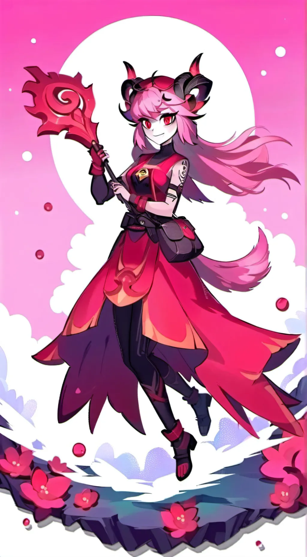 ai character: Female Alastor background