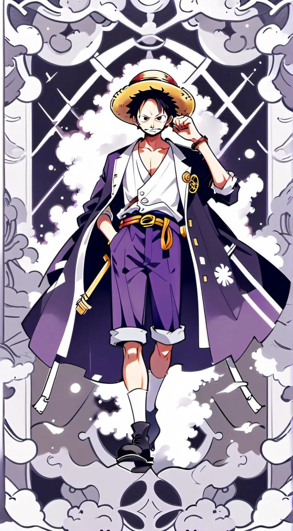 ai character: ONE PIECE:NEW WRLD background