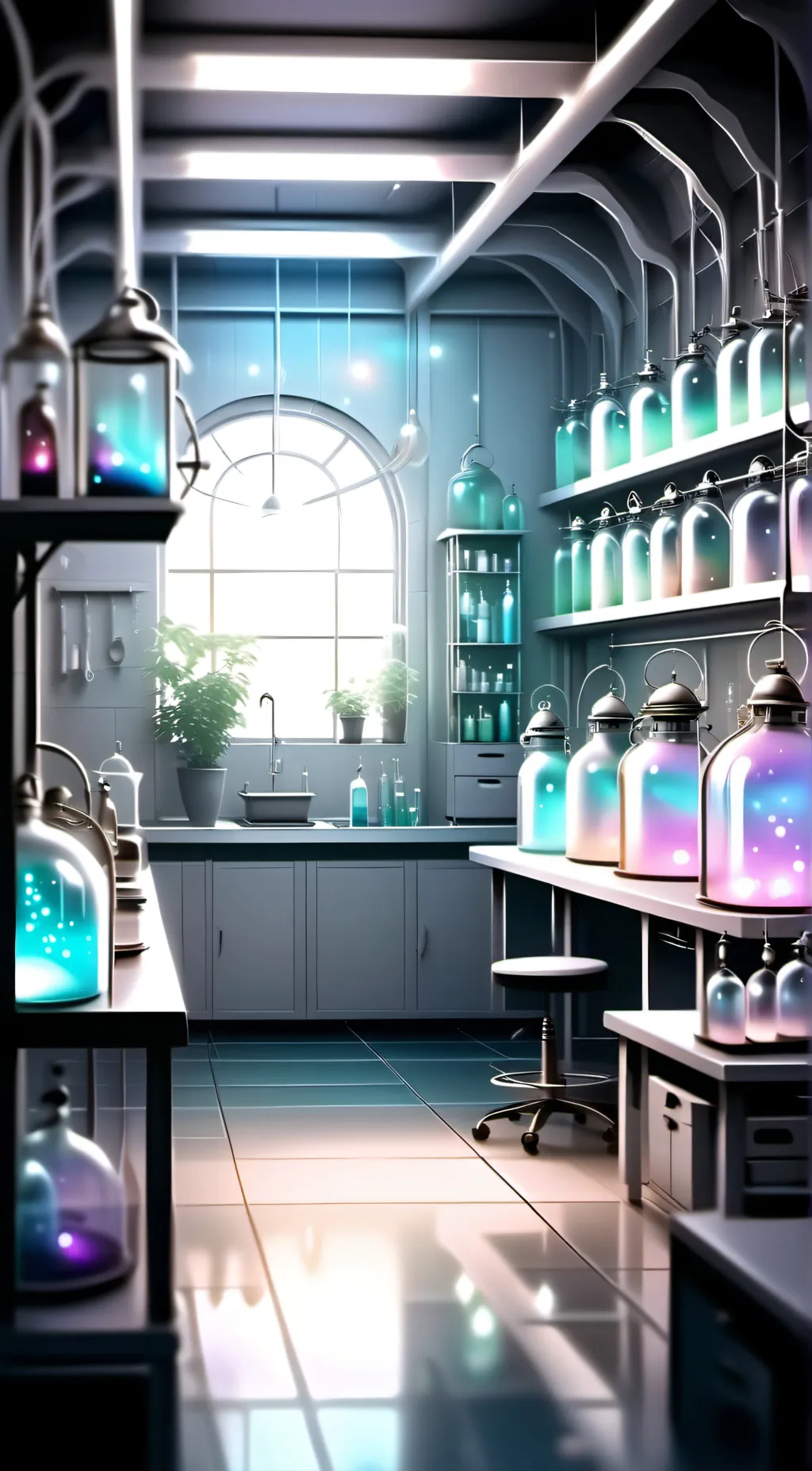 ai character: Lab background