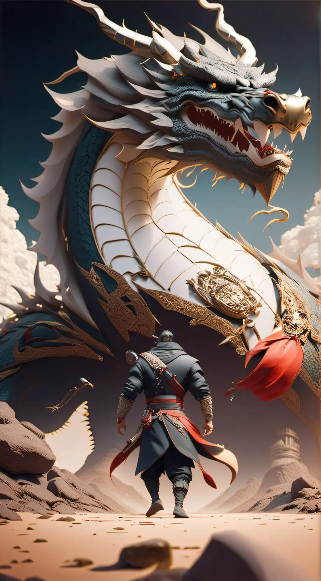ai character: Dragon god background