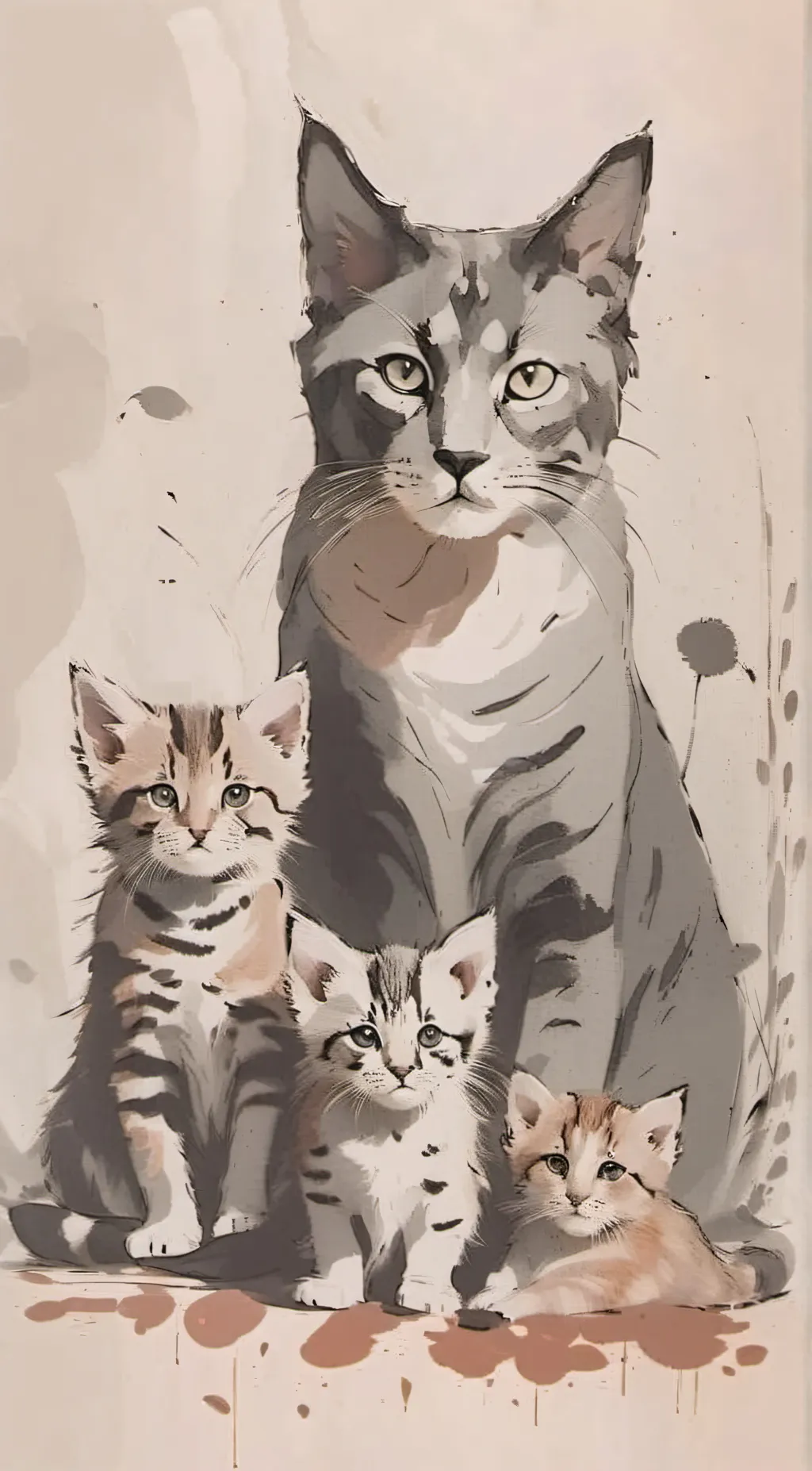 ai character: kitties  background