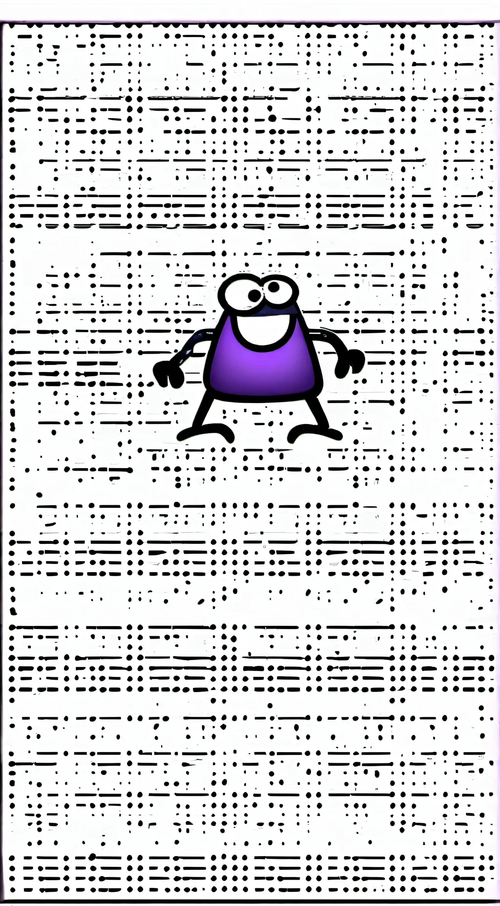 ai character: Urple background