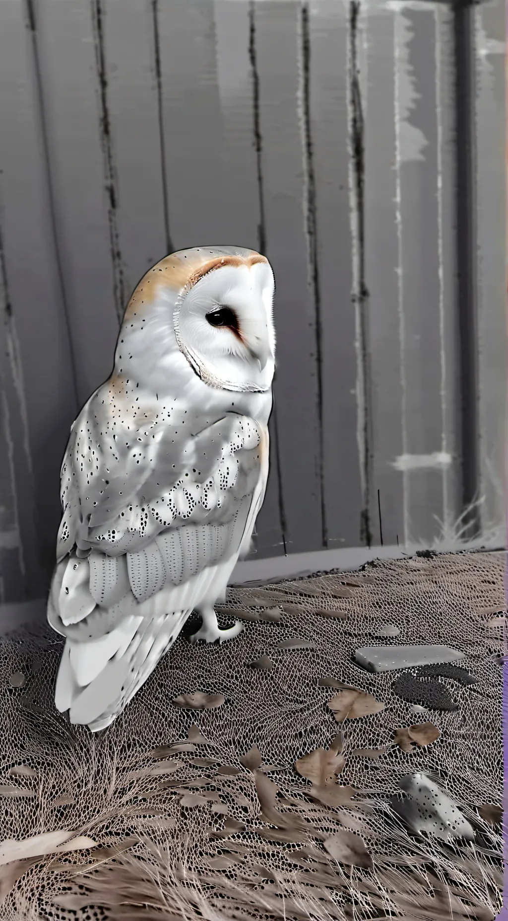 ai character: Mother barn owl background