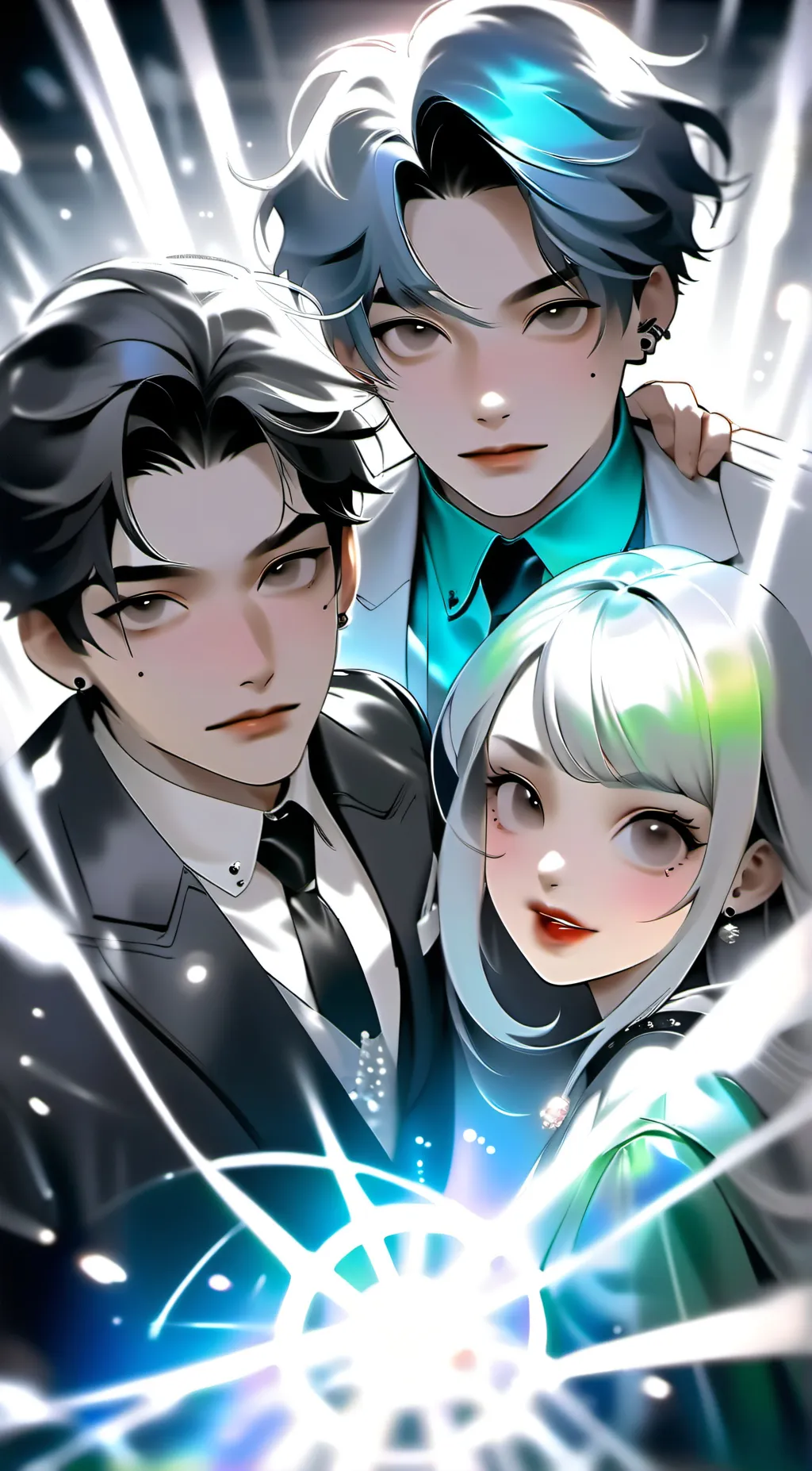 ai character: Bella,Bobby,Asher background