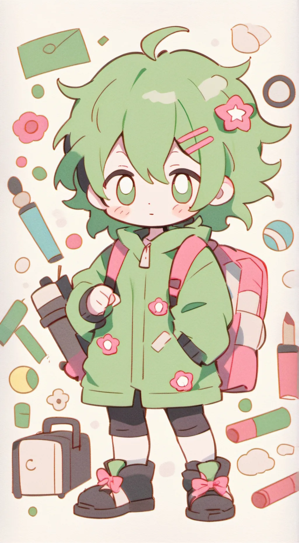 ai character: Baby Midoriya  background