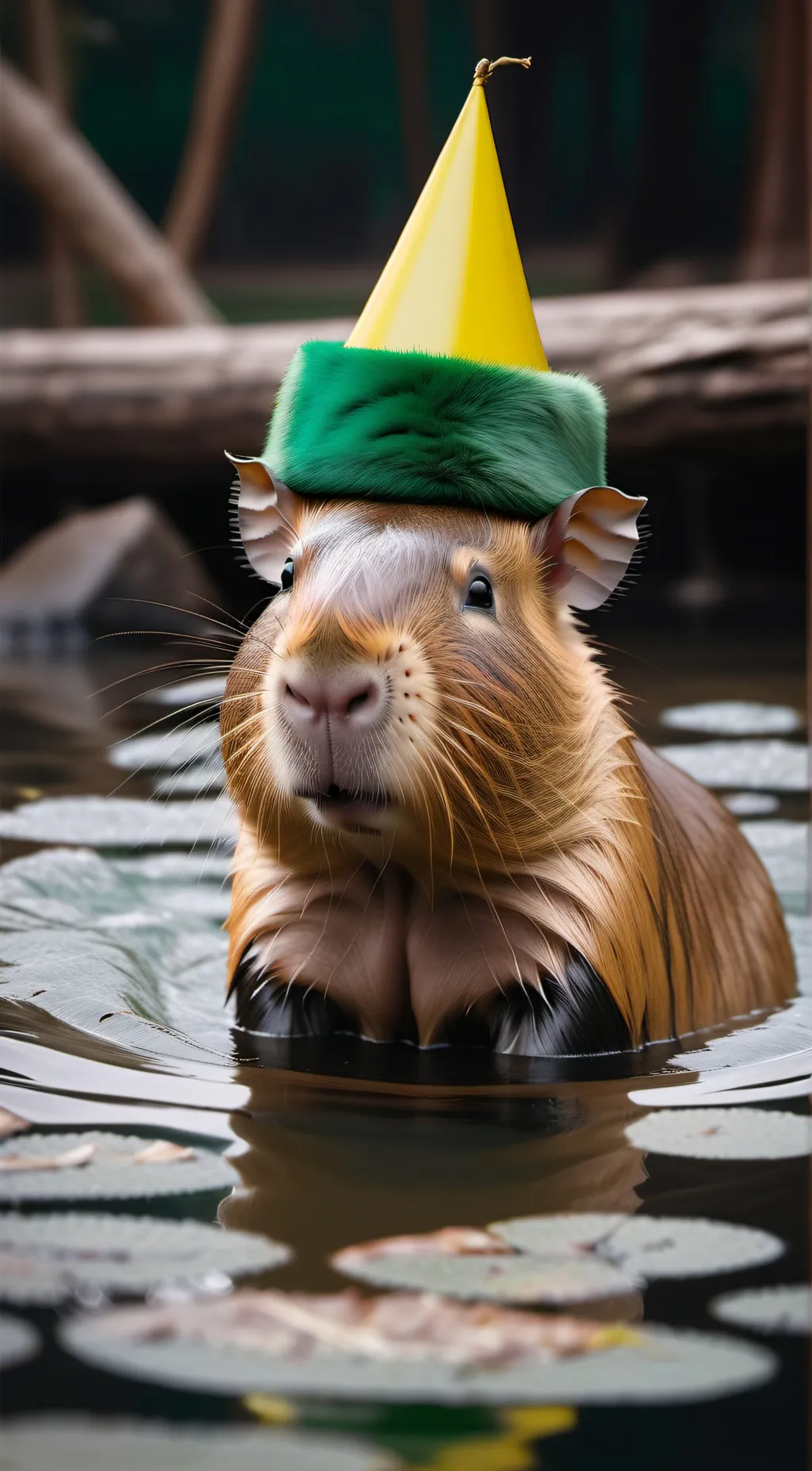 ai character: Quirky capybara  background
