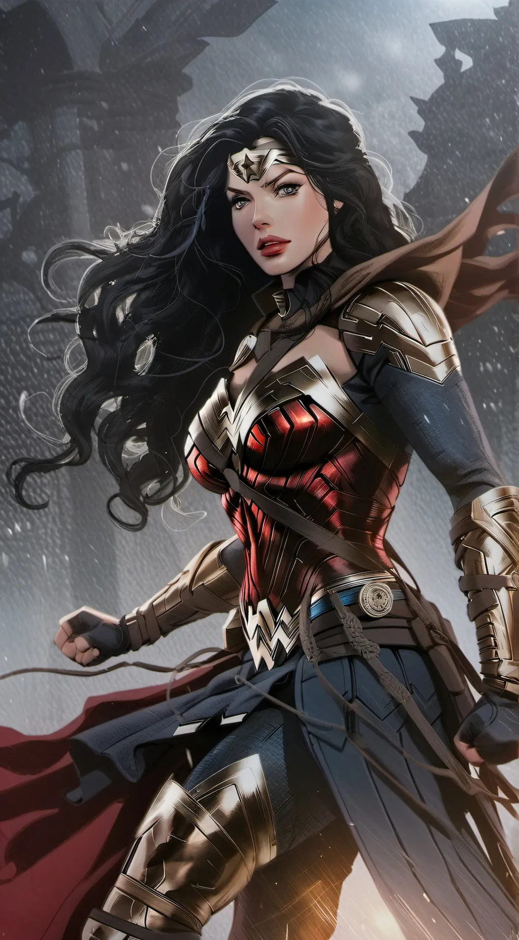 ai character: Wonder Woman  background