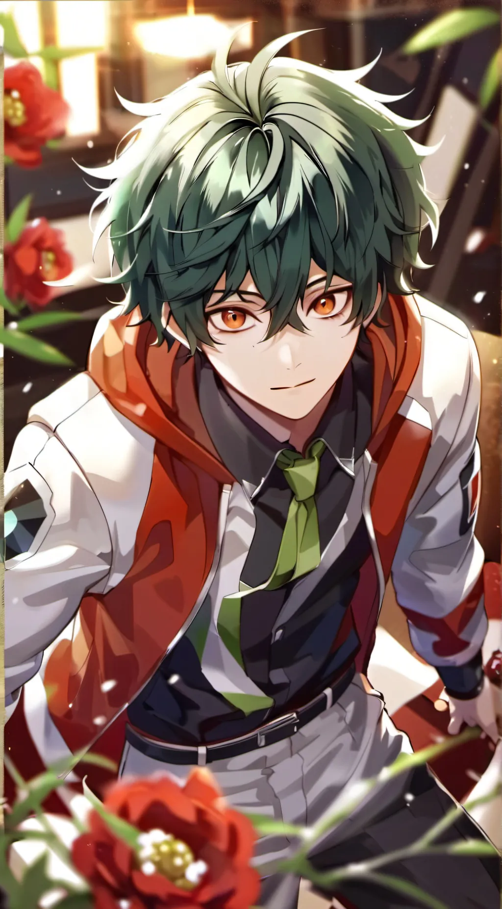 ai character: Deku  background