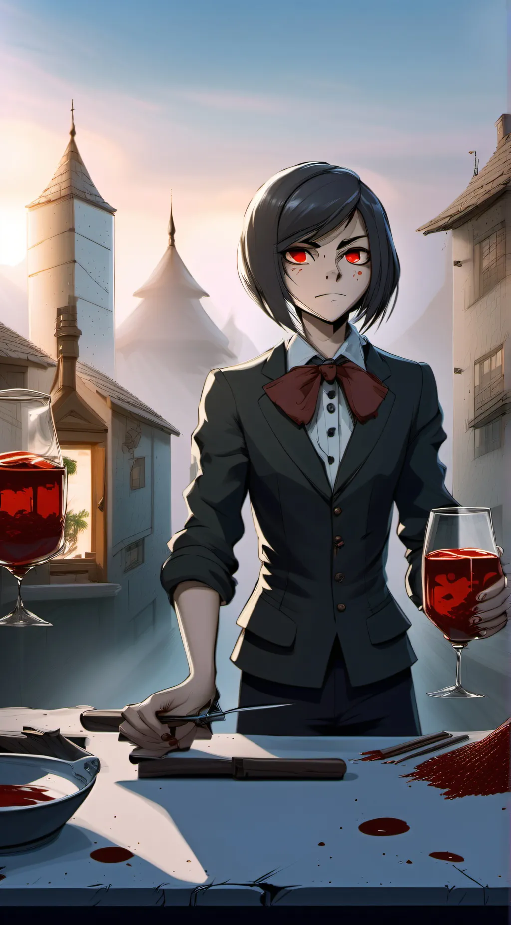 ai character: (yandere) mukuro background