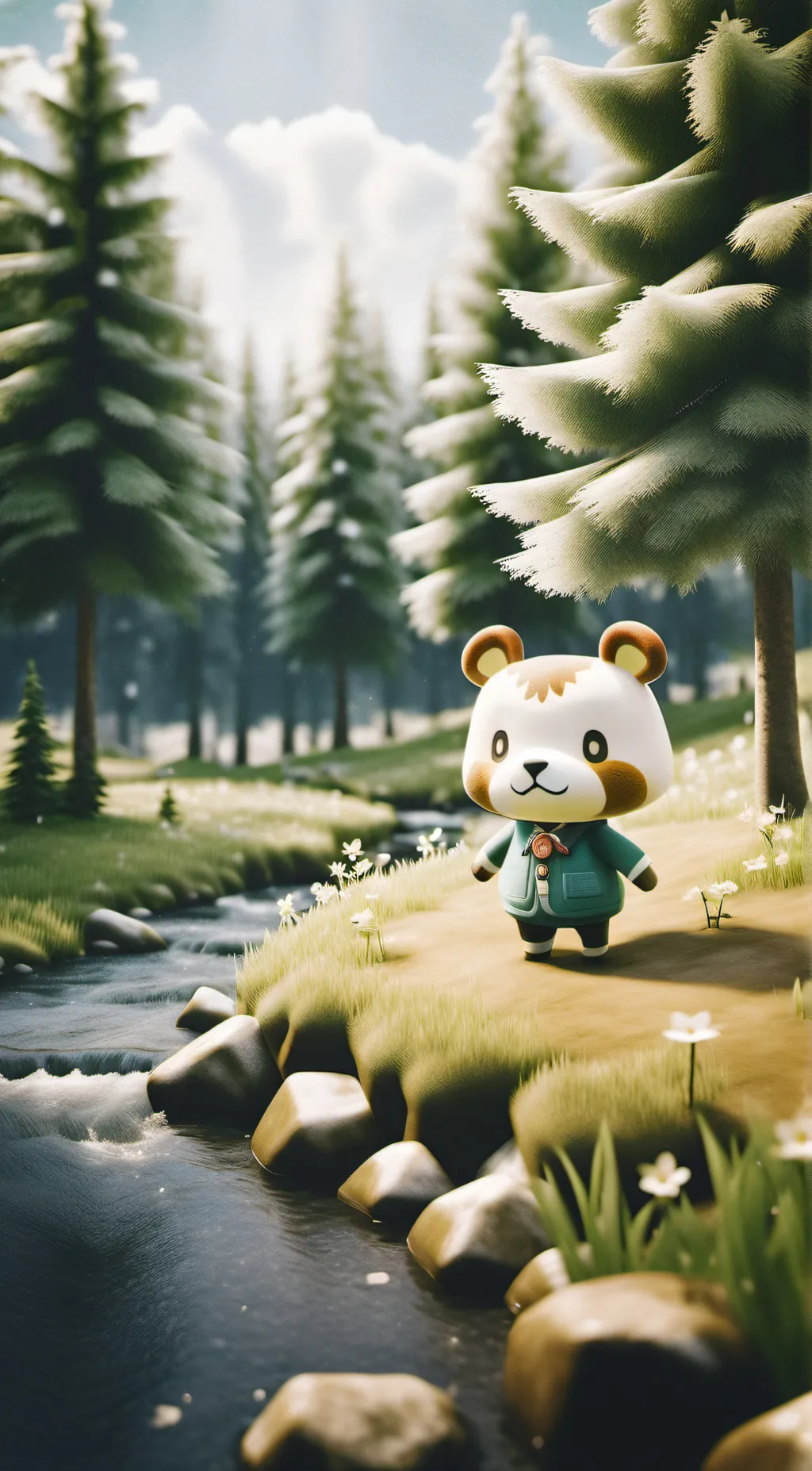 ai character: Animal crossing  background