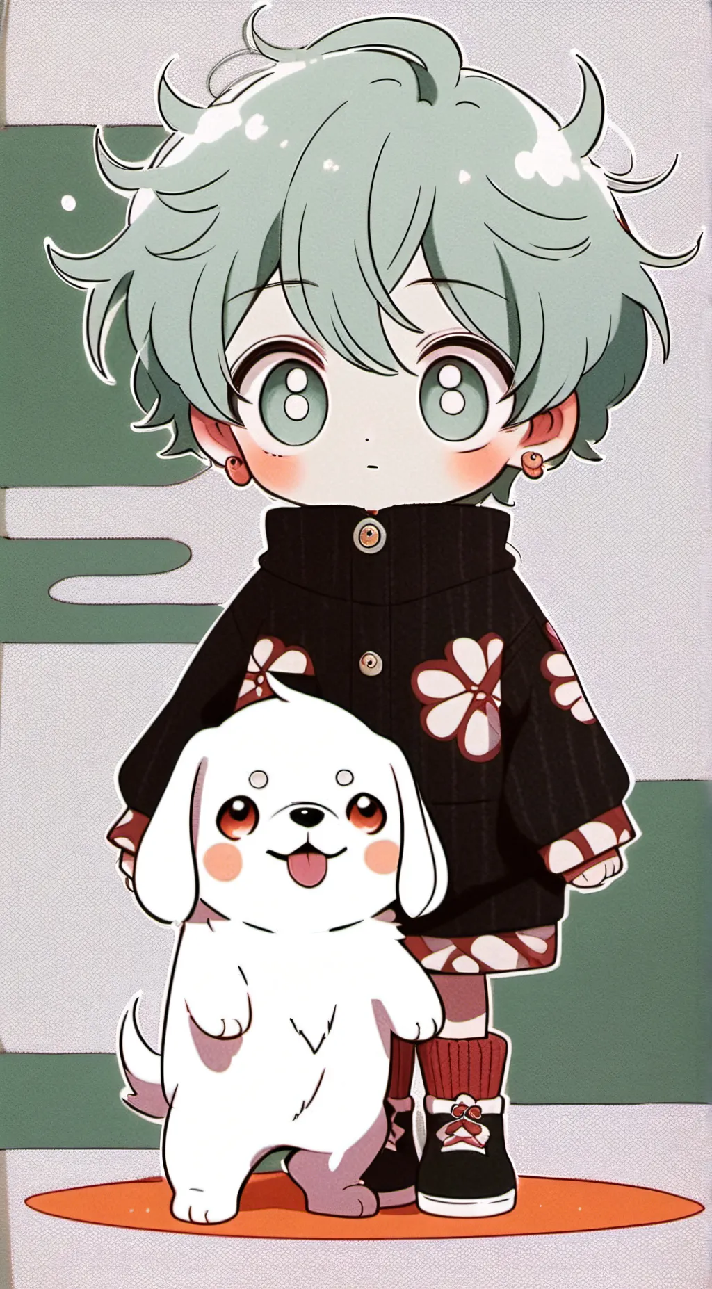 ai character: chikn nuggit background