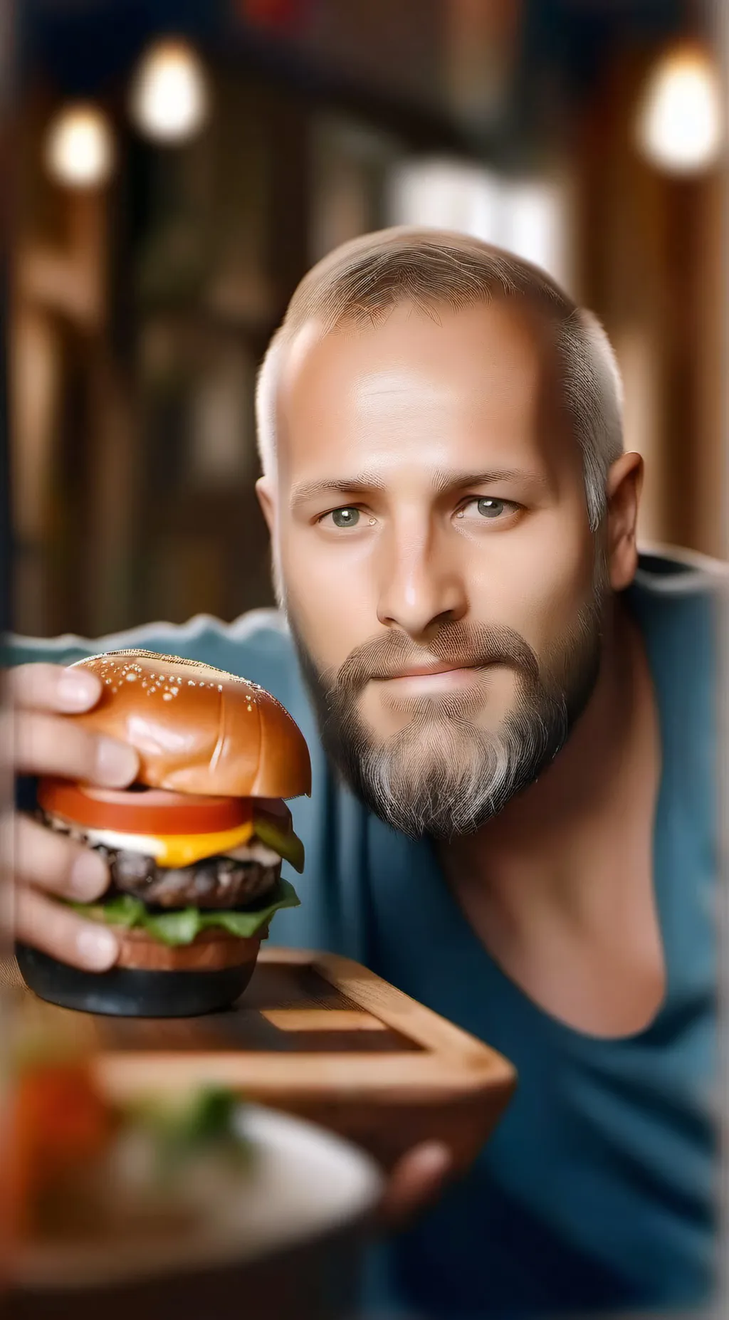 ai character: BURGER KING LOVER background