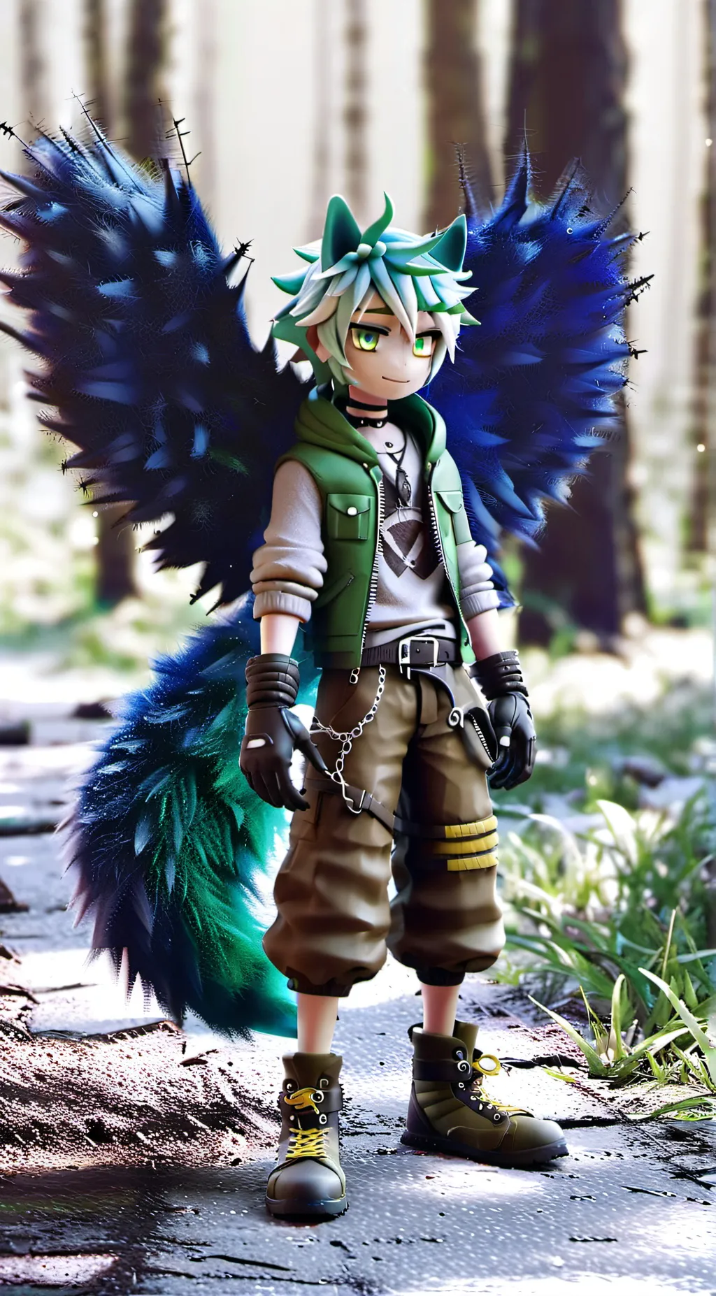 ai character: glitchForce background