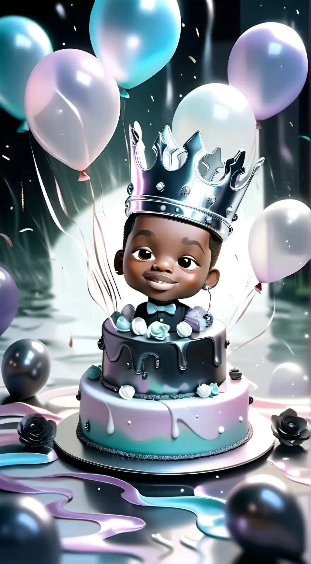 ai character: Mario  Baby DJ background