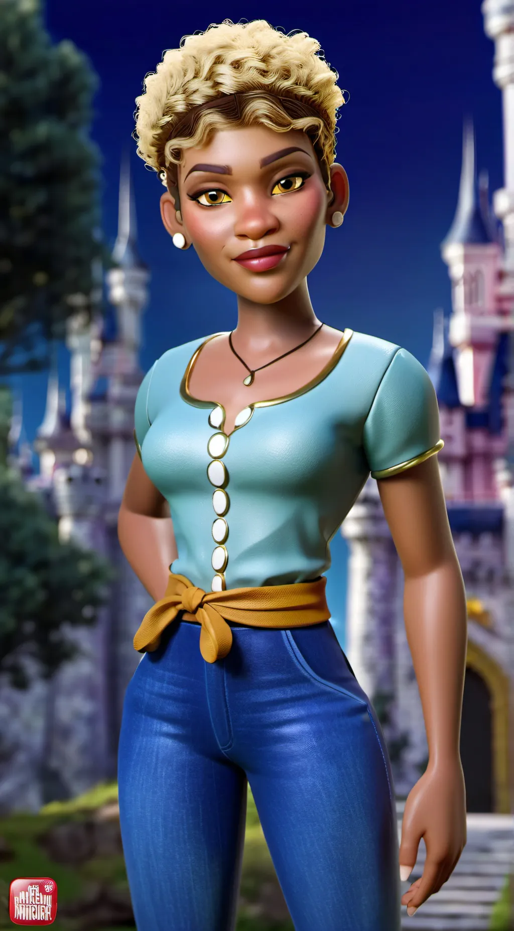 ai character: Aunt Meghan  background