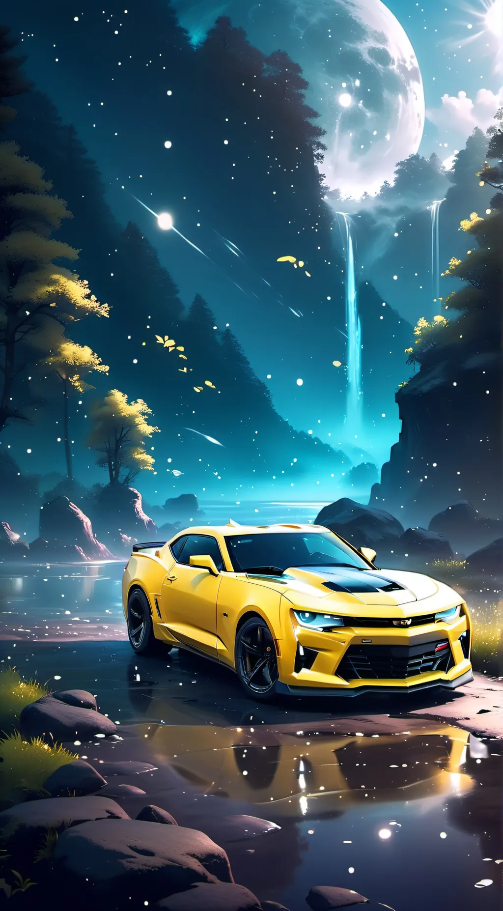 ai character: bumblebee  background