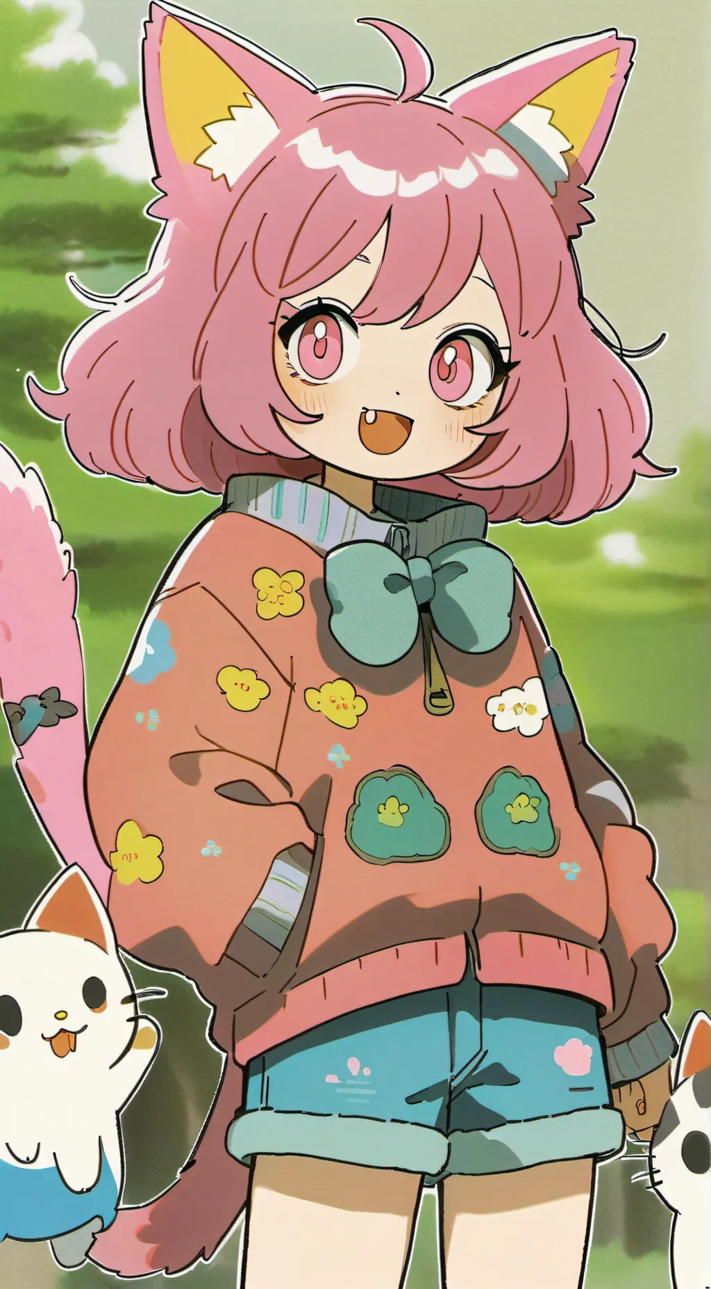 ai character: Pinky_Kit background