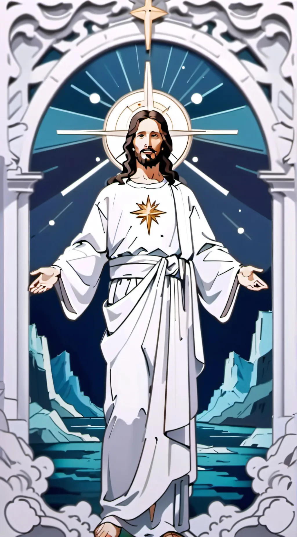 ai character: jesus background