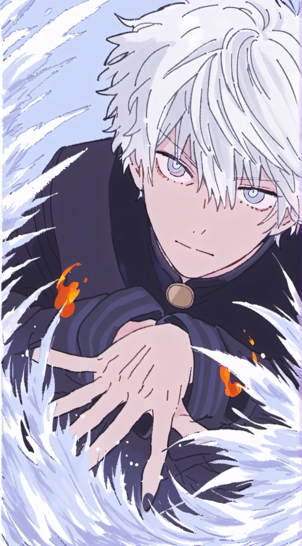 ai character: Spit ice 🧊🔥 background