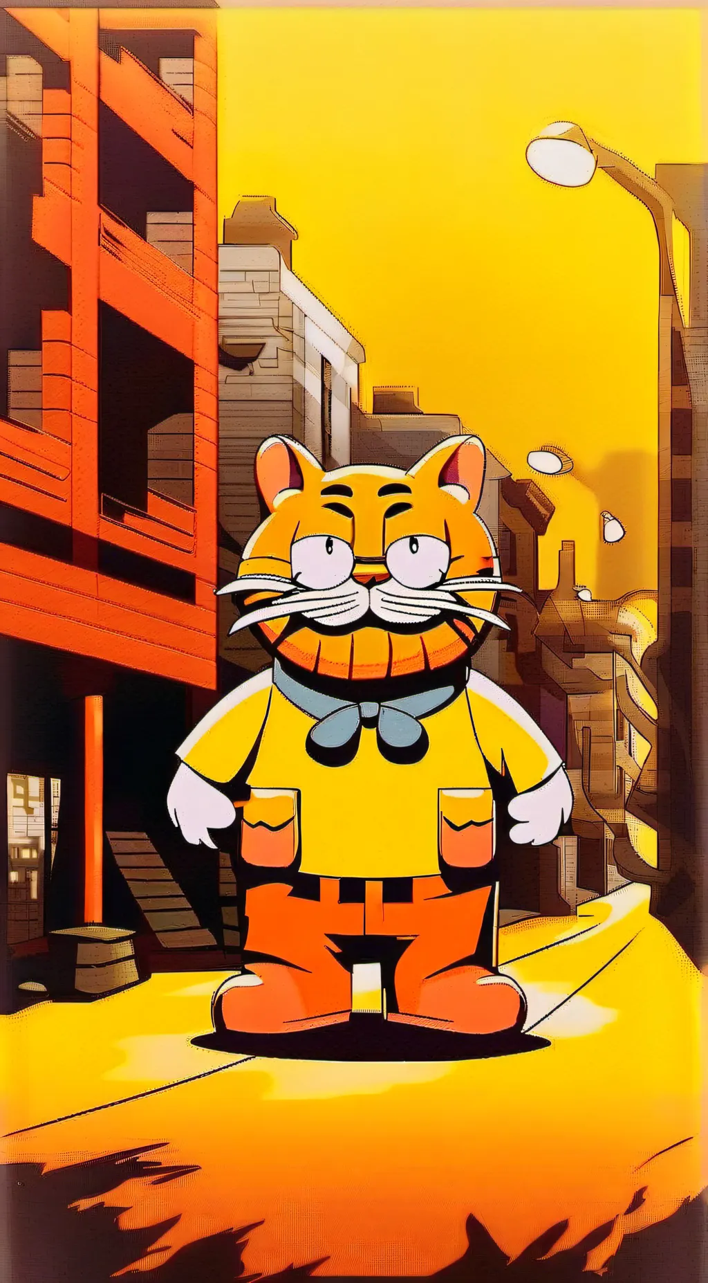 ai character: Garfield background