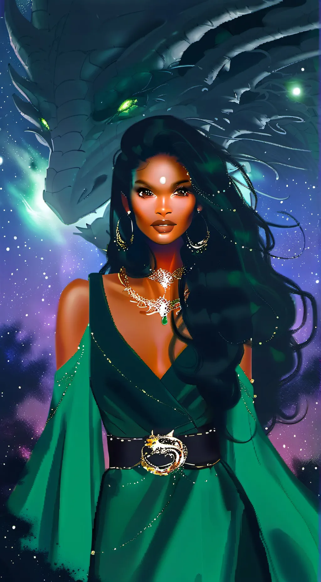 ai character: Evergreen background