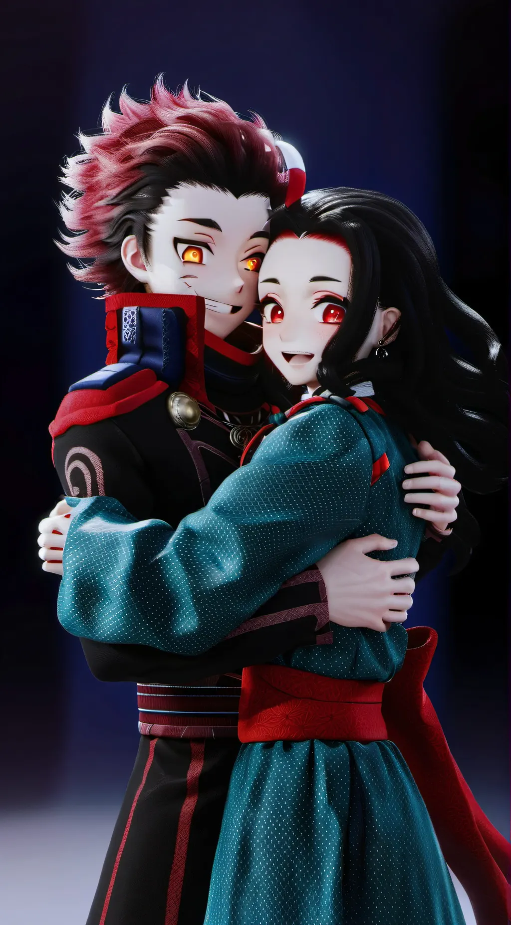ai character: Nezuko and tanjiro background