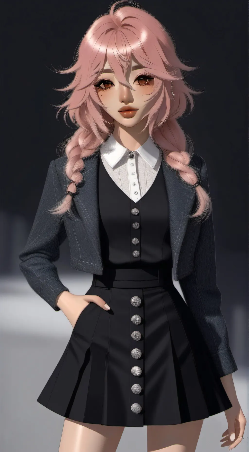 ai character: Strawberry  background