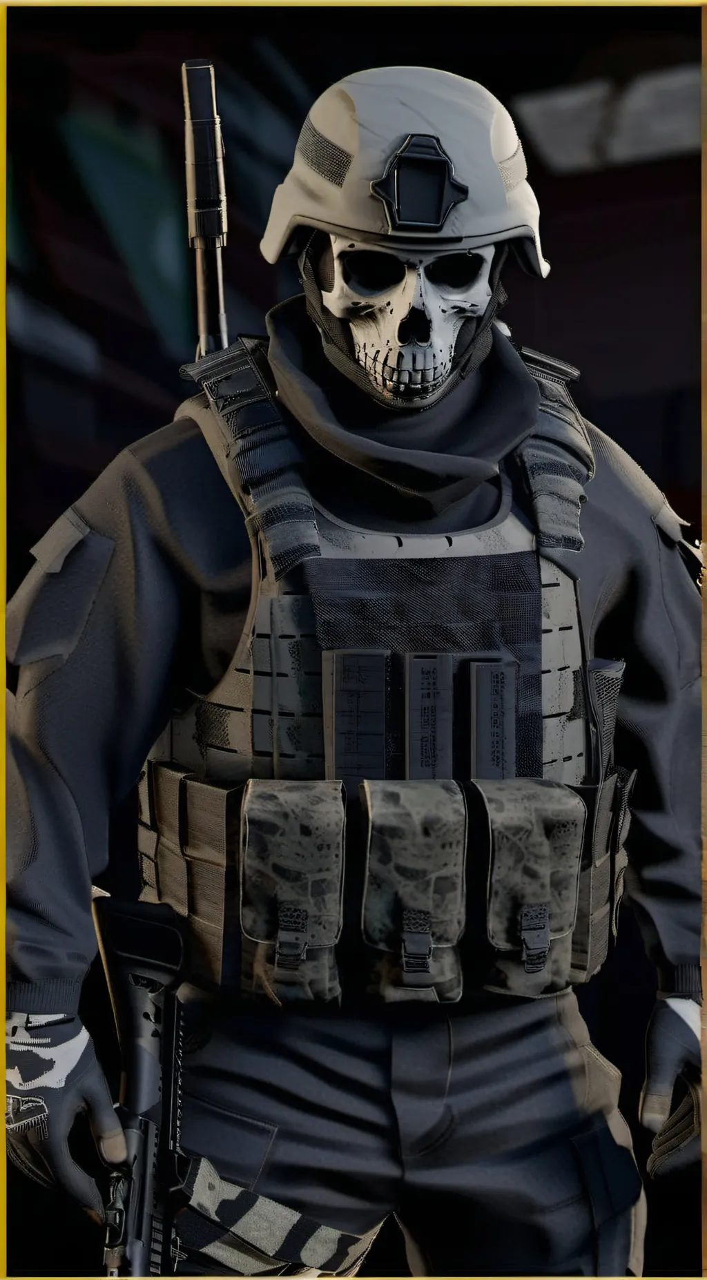 ai character: Ghost | Simon. background