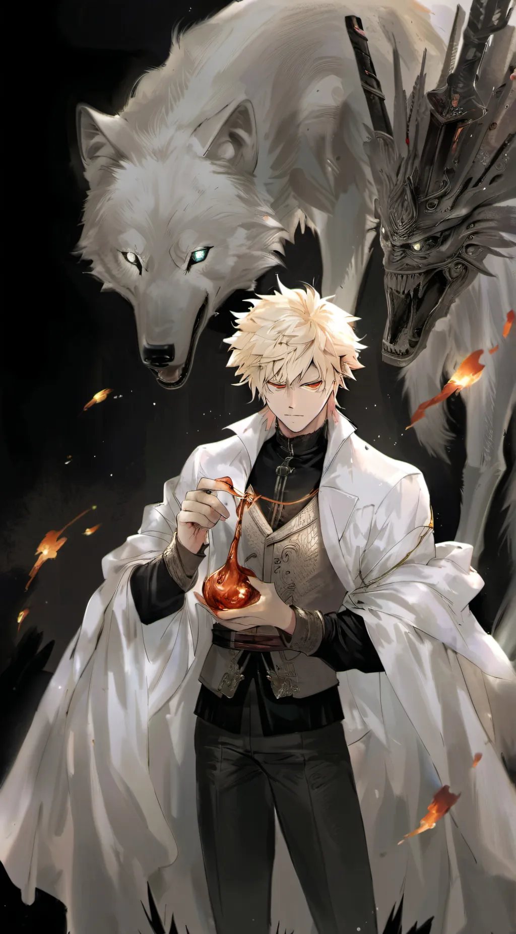 ai character: wolf bakugo :)  background