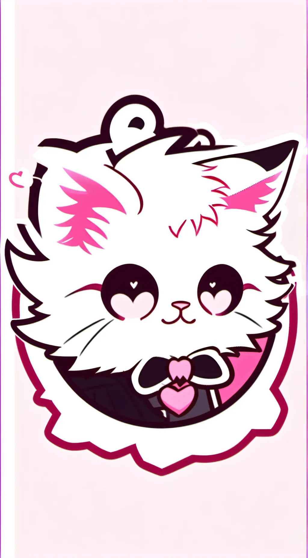 ai character: Cute angel cat background