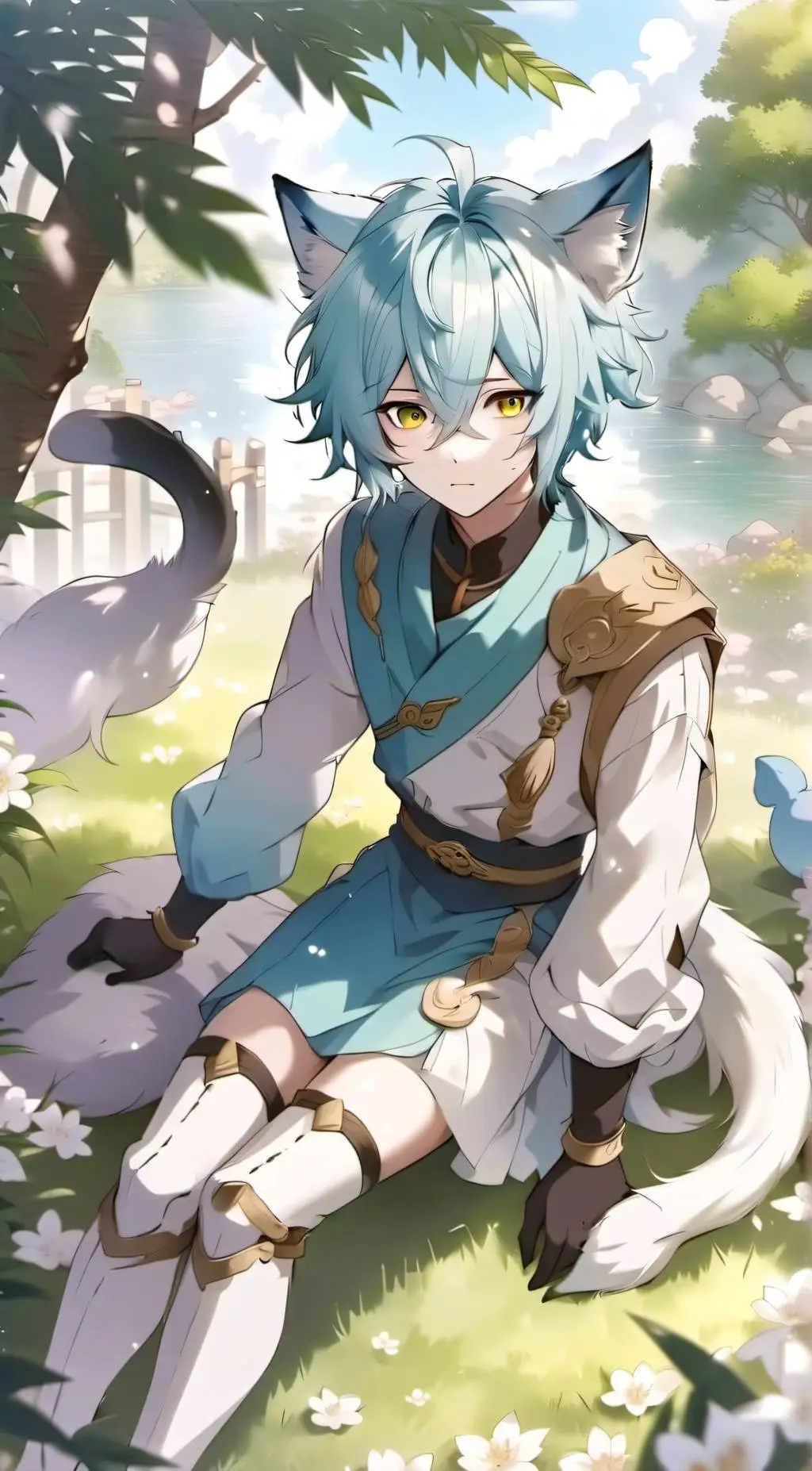 ai character: Hakuハク background