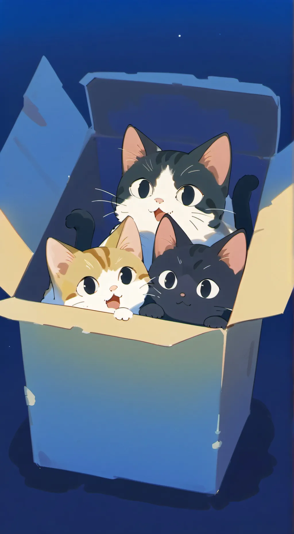 ai character: kitties  background