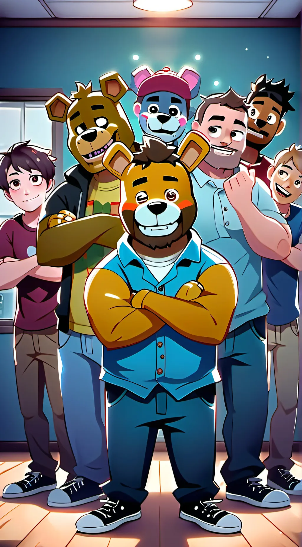 ai character: FNAF book 2: Fetch background