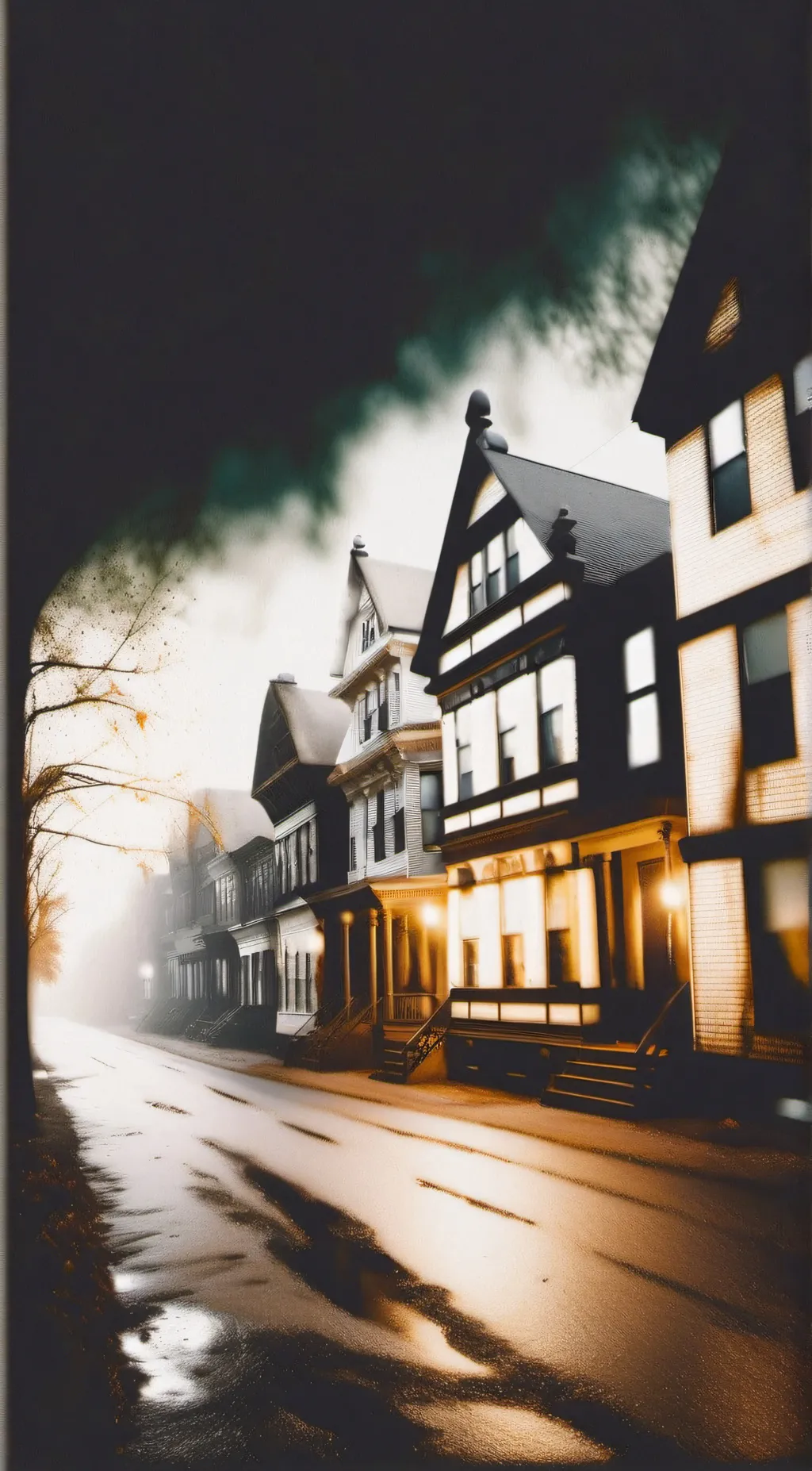 ai character: A ghost town background