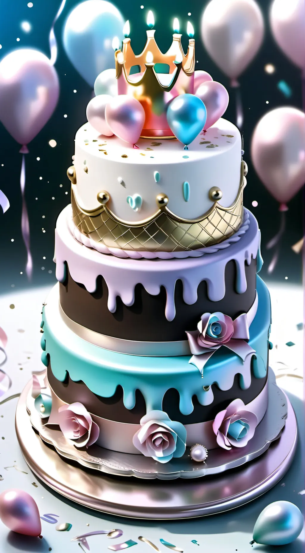 ai character: HAPPY BIRTHDAY background