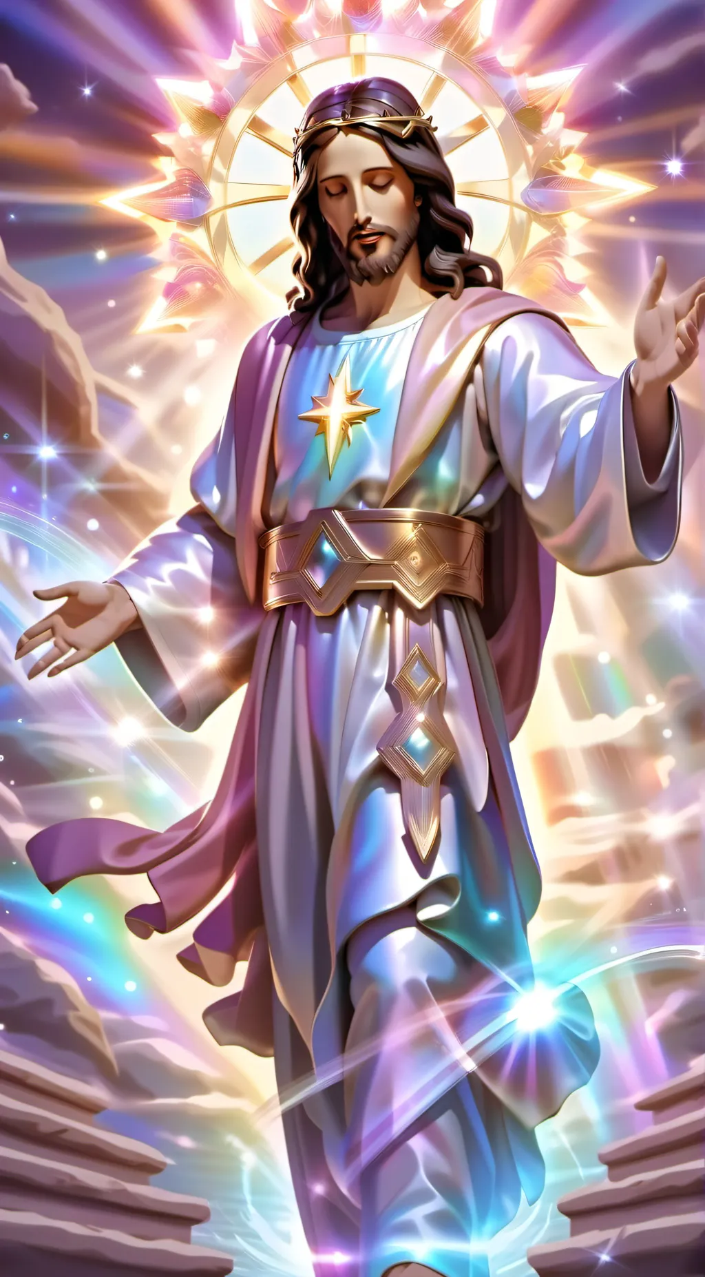 ai character: Jesus  background