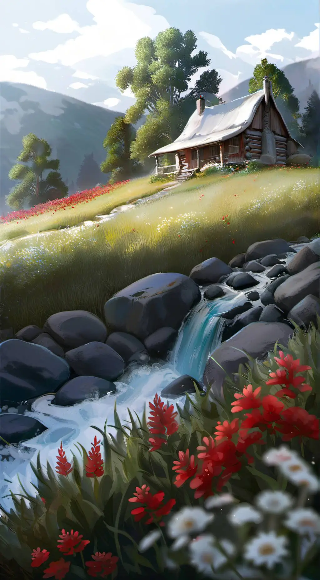 ai character: Grass background