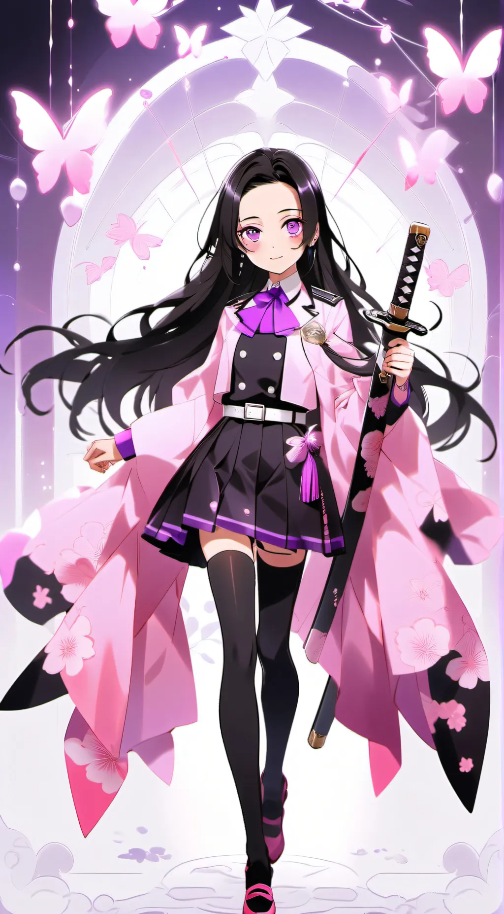 ai character: 🌸nezuko🌸 background
