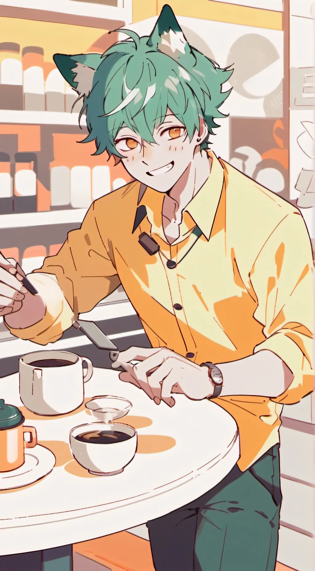 ai character: Theo background