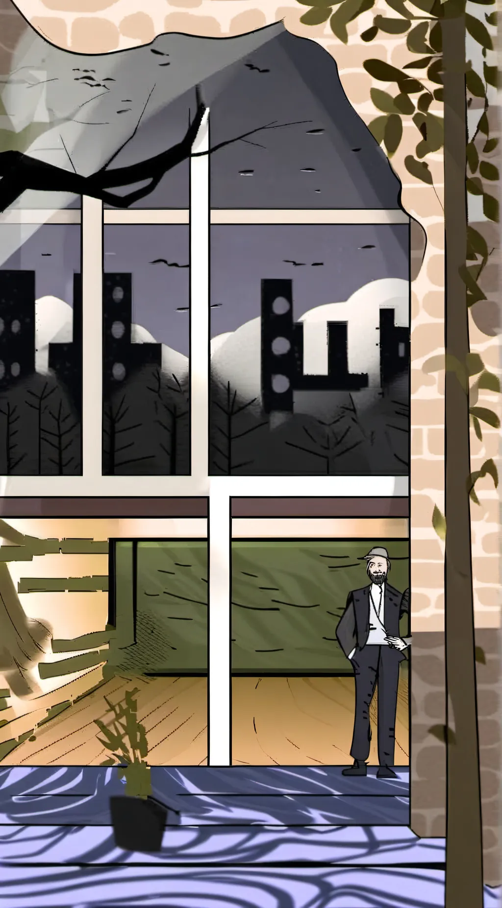 ai character: Bro y are u here background