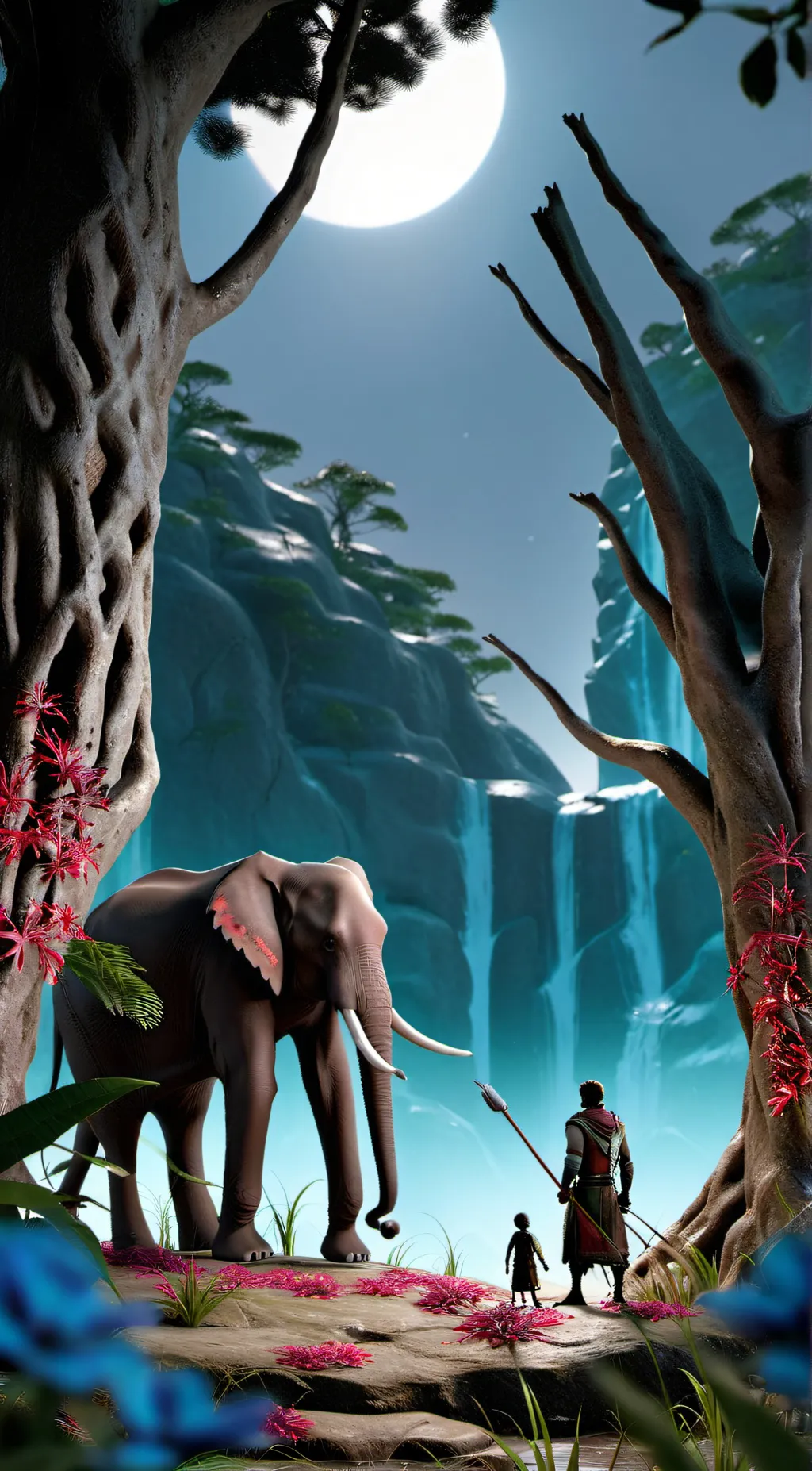 ai character: LionKing  background