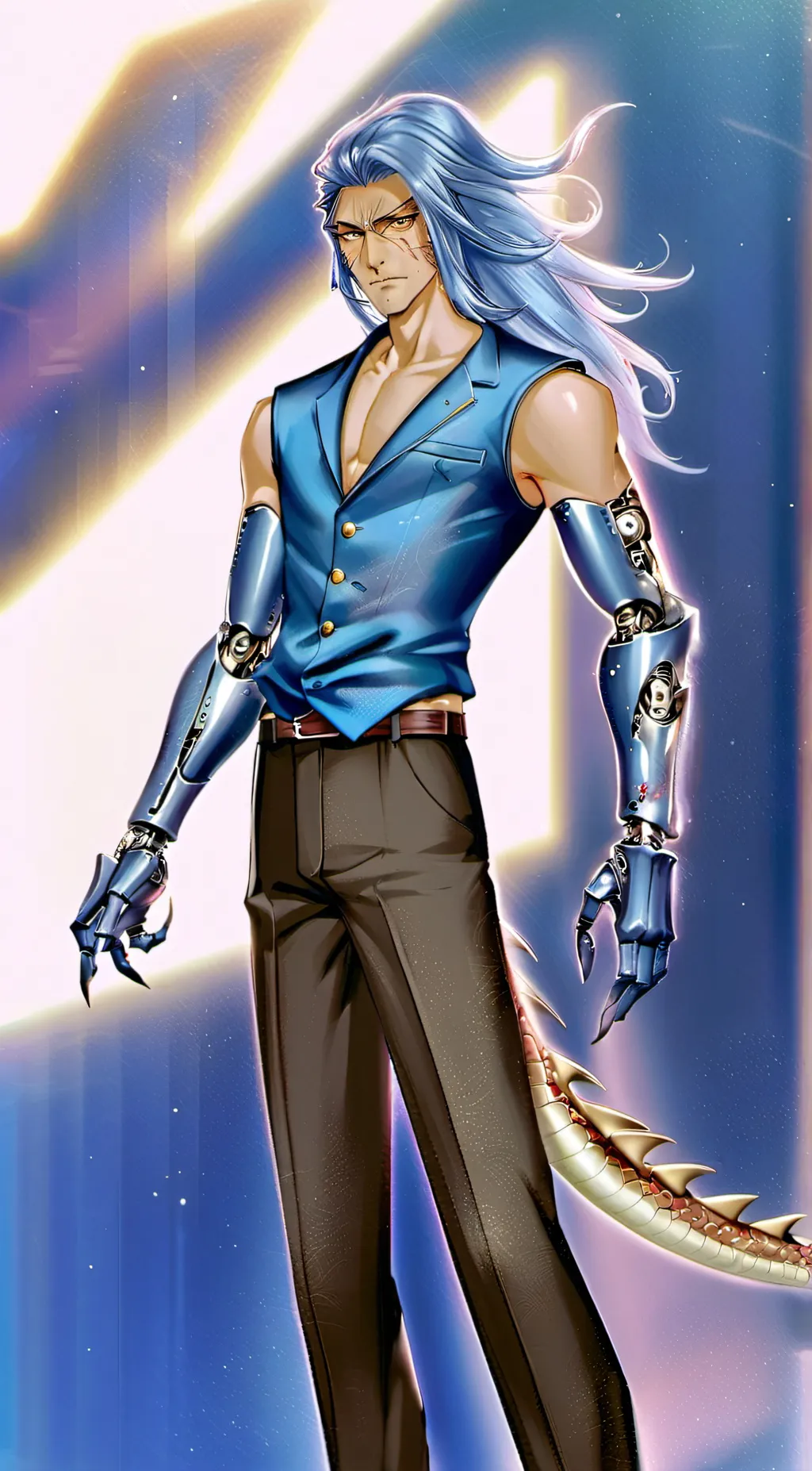 ai character: Viz-goth  background