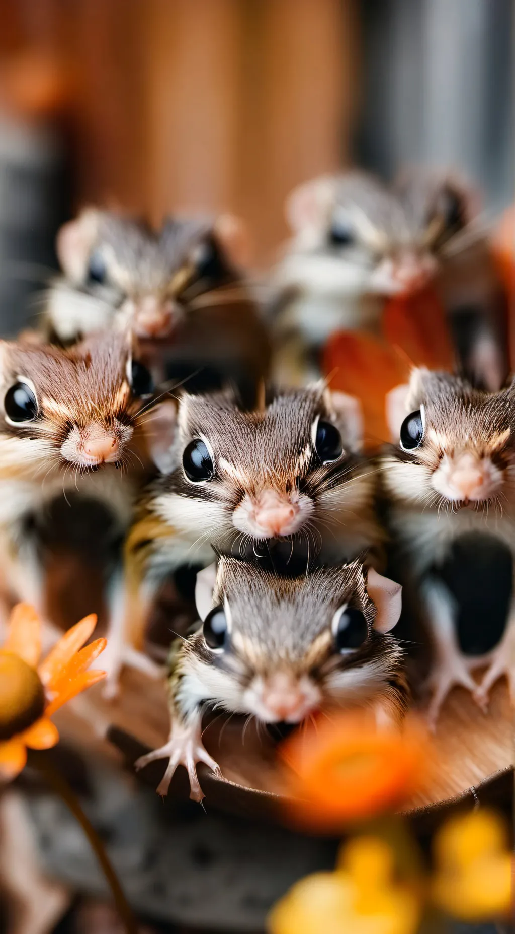 ai character: Smiling critters background
