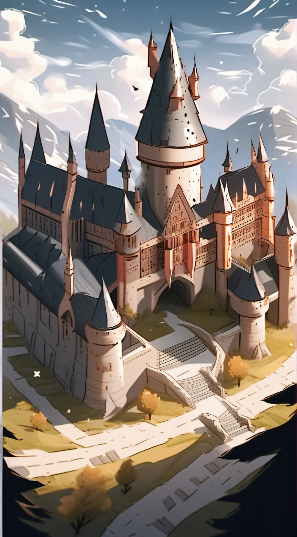 ai character: Hogwarts  background