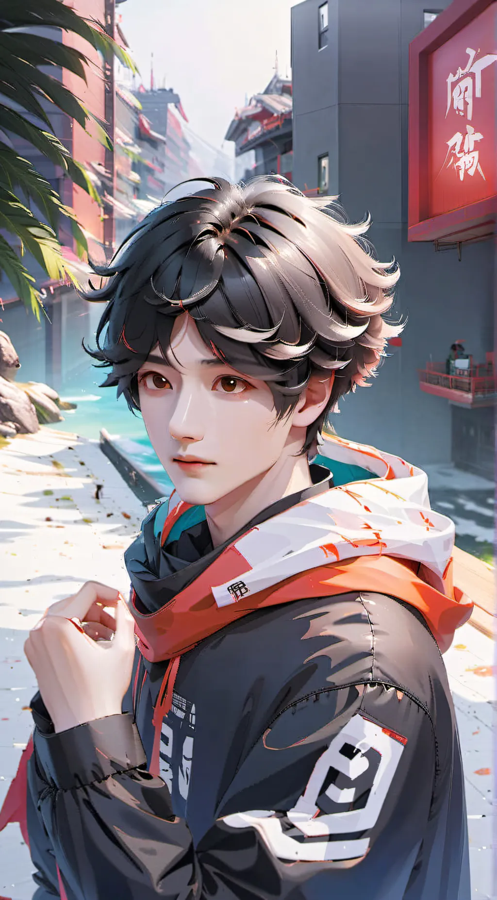ai character: 💜ᗷTS⟭⟬💜 V background