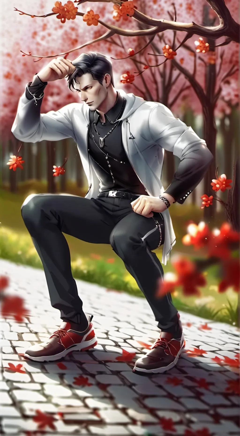 ai character: James Charles  background