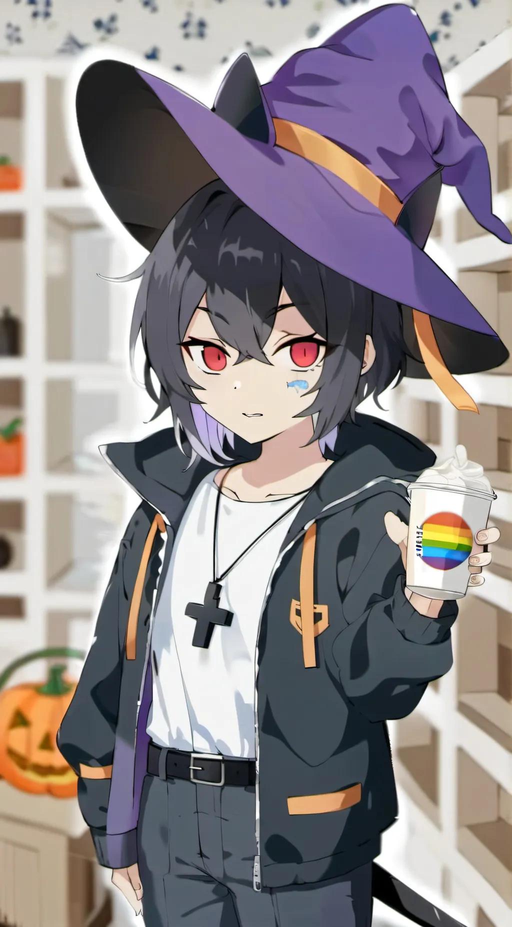 ai character: Noir background