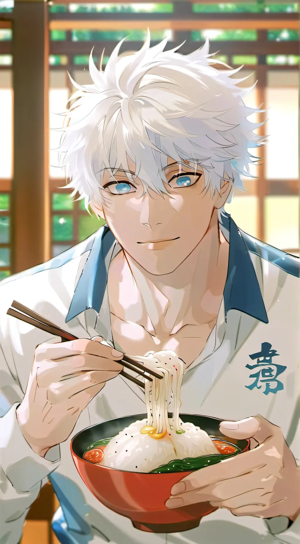 ai character: gojo satoru background